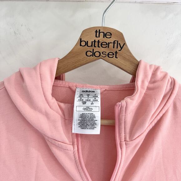 Adidas farm rio campera hooded pink zip up hoodie sweatshirt Small KS - Picture 3 of 5